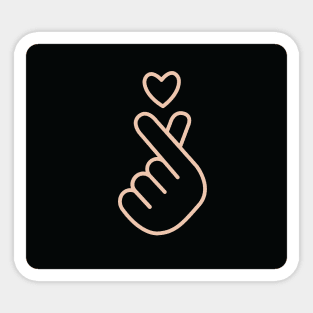 Black Pink Heart Sticker